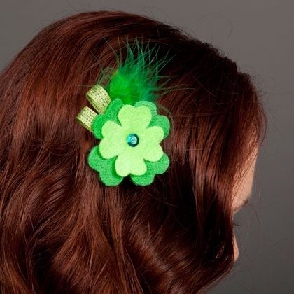 St patricks day clover fascinator