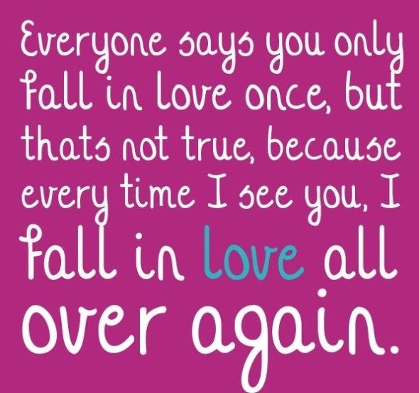 Everyone says you only fall in love once...