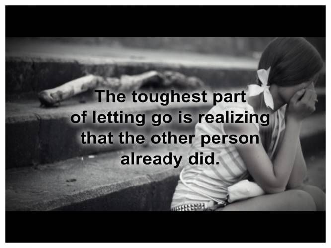 The toughest part of letting go... The toughest part of letting go...