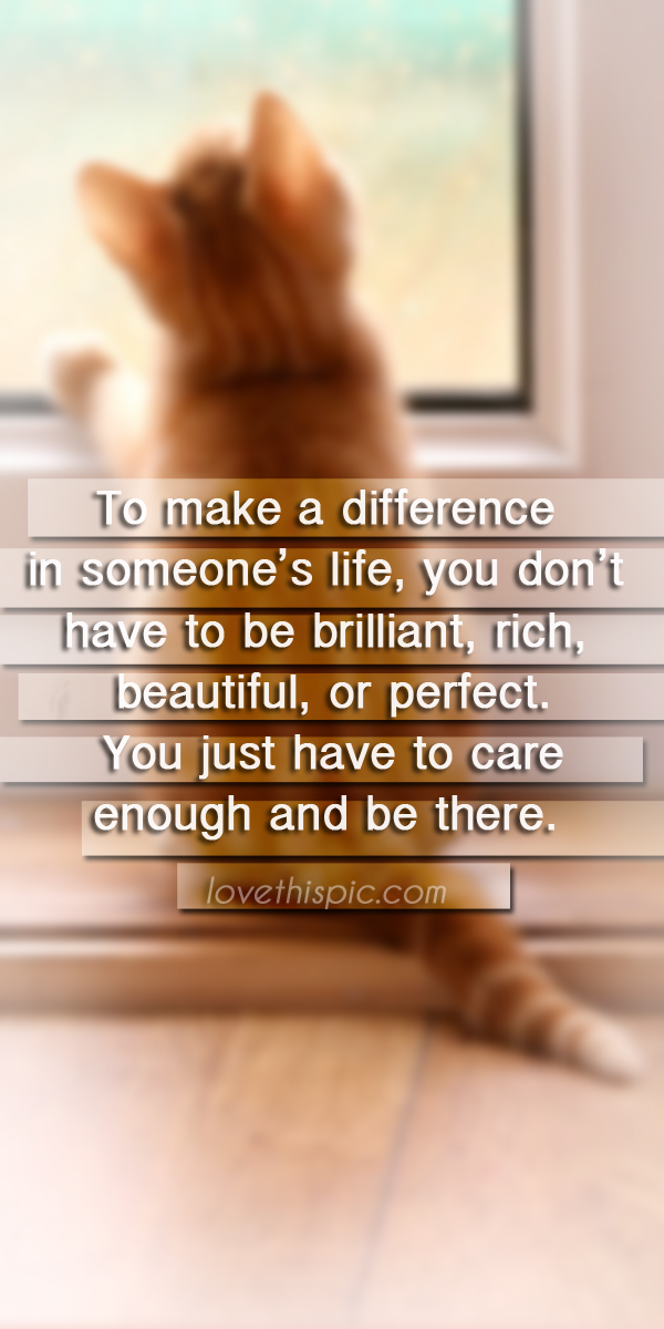 to make a difference