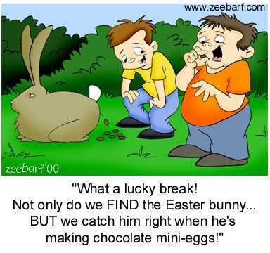 Bunny making chocolate eggs Bunny making chocolate eggs