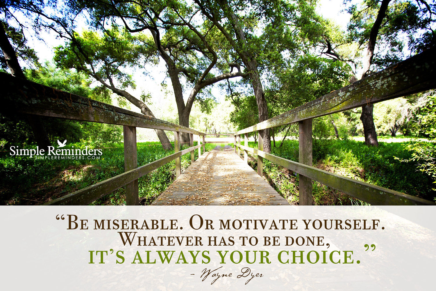 It's always your choice