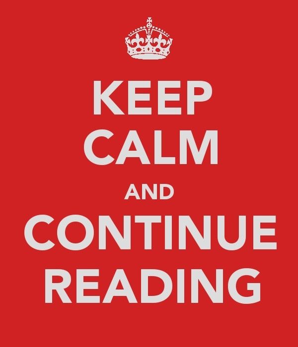 Keep calm and continue on