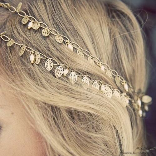 Gold leaf headband