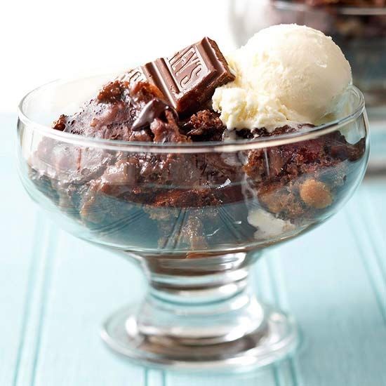 Triple chocolate peanut butter pudding cake