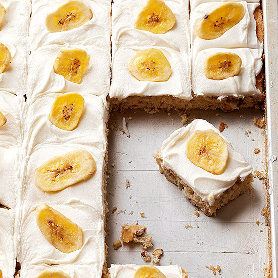 Banana bars with butter rum frosting Banana bars with butter rum frosting