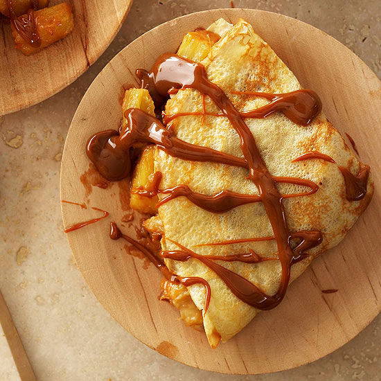 Pineapple banana crepas de cajeta