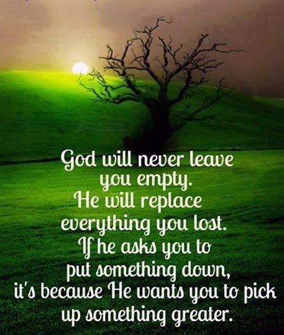 God will never leave