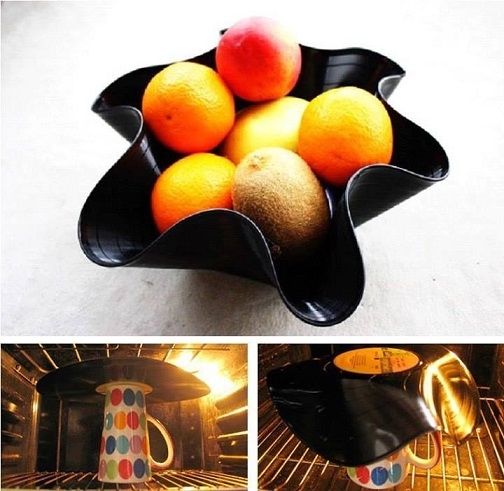 DIY record into a bowl