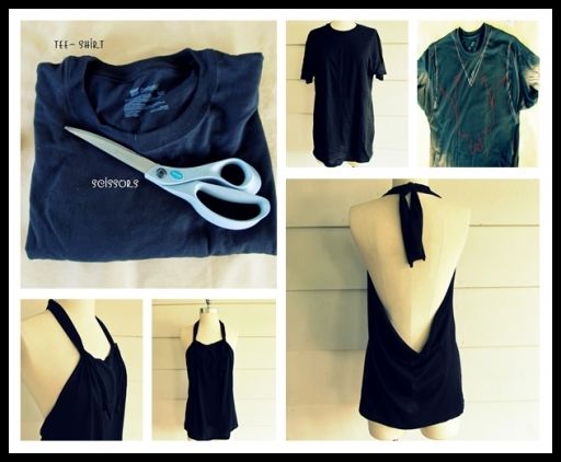 No Sew Tee Shirt Tied Halter