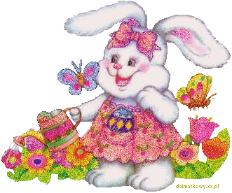 Easter Bunny in Garden