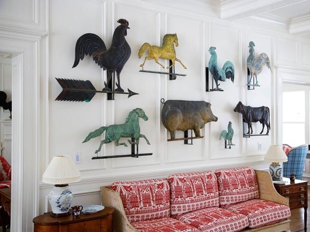 Display of Weather Vane Collection