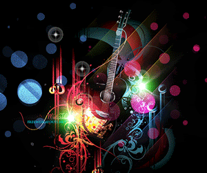 Colorful Spinning Guitar