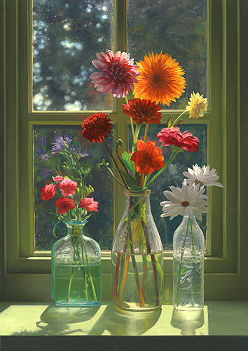 Flowers Arranged in Bottles Flowers Arranged in Bottles