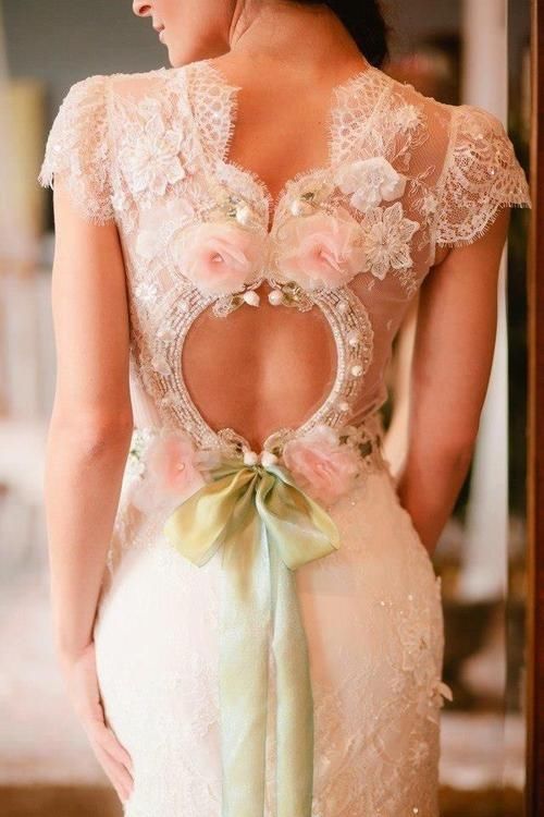 Detail Back of Wedding Dress