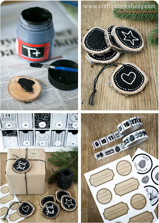 DIY Chalkboard wood tags DIY Chalkboard wood tags