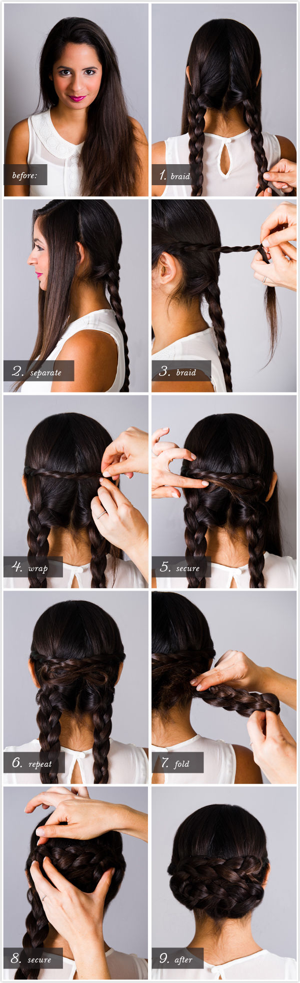DIY BRAIDED CHIGNON