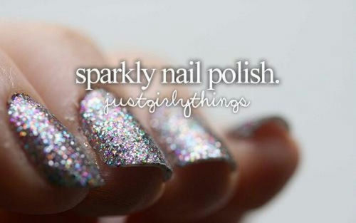 Sparkly nail polish