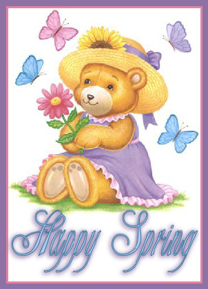 Happy Spring Teddy Bear