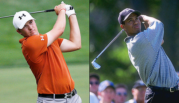 golf swings with Spieth and Woods