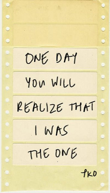 I was the one I was the one