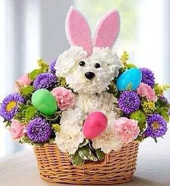 Flower Easter Basket Flower Easter Basket