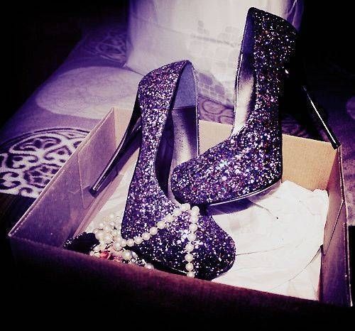 Purple Glitter Pumps