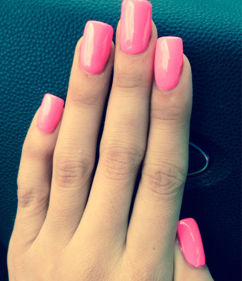 Pink nail manicure Pink nail manicure
