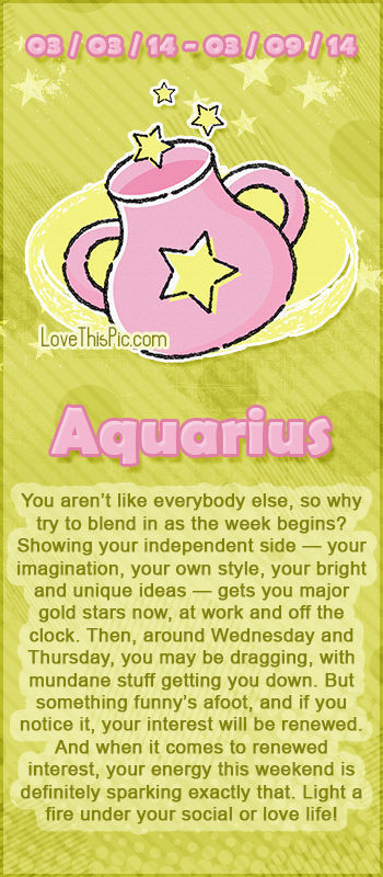 WEEKLY HOROSCOPE 3/3/14 - 3/9/14