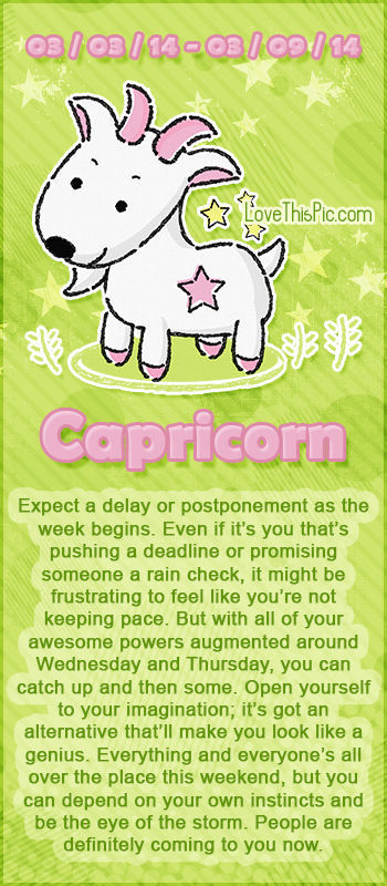 WEEKLY HOROSCOPE 3/3/14 - 3/9/14 WEEKLY HOROSCOPE 3/3/14 - 3/9/14