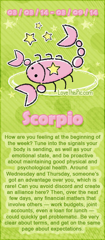 WEEKLY HOROSCOPE 3/3/14 - 3/9/14 WEEKLY HOROSCOPE 3/3/14 - 3/9/14