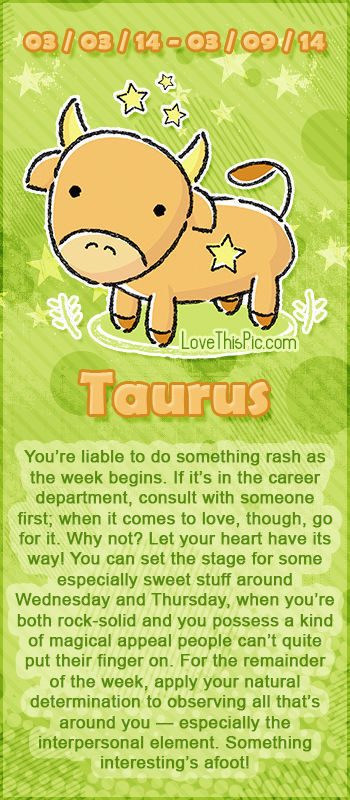 WEEKLY HOROSCOPE 3/3/14 - 3/9/14