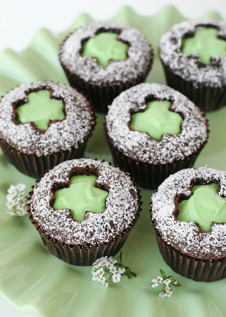 Shamrock Cut Out Cupcakes