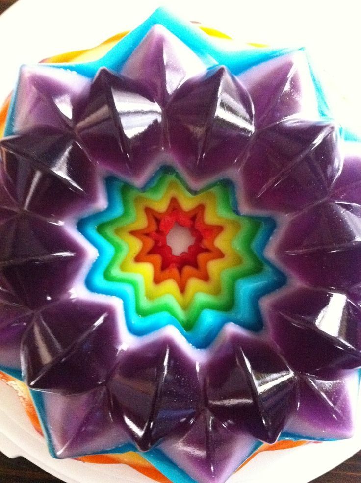 Jiggling Rainbow Cake Jiggling Rainbow Cake