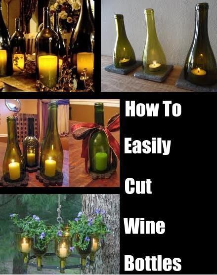 DIY Wine Bottle Candles