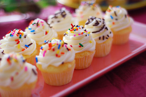 Vanilla sprinkled cupcakes Vanilla sprinkled cupcakes