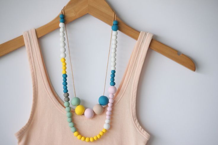 DIY Polymer Clay Bead Necklace DIY Polymer Clay Bead Necklace