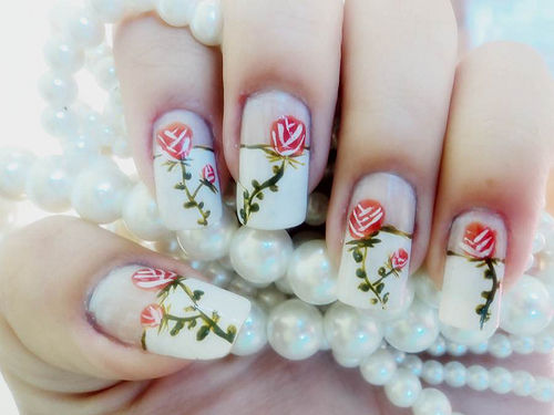 2. Pinterest Rose Nail Design Ideas - wide 2