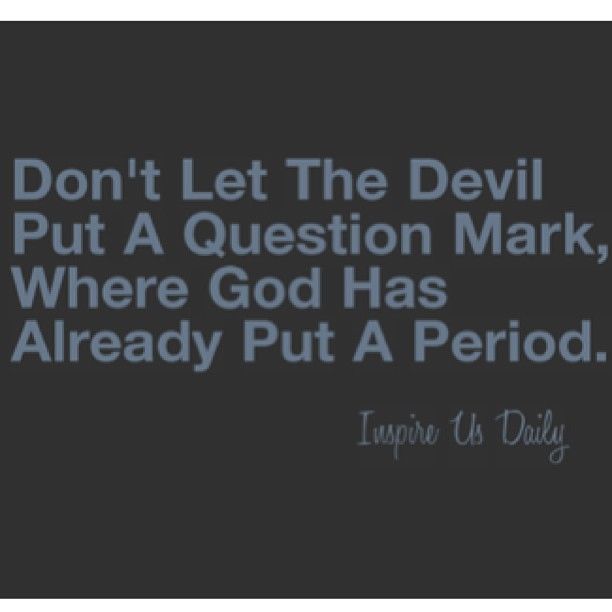 God has already put a period God has already put a period