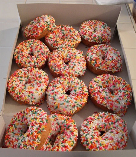  Vanilla Sprinkled donuts