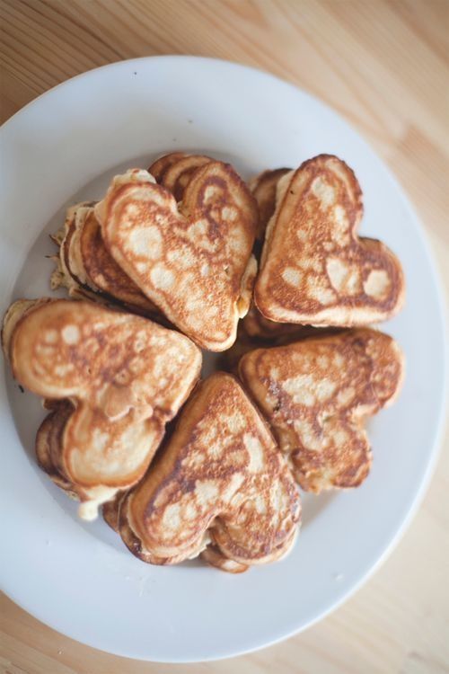 Heart pancakes