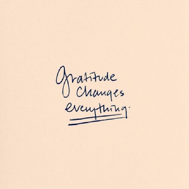 Gratitude changes everything