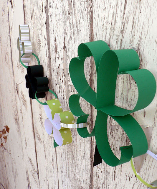 Paper shamrock chain