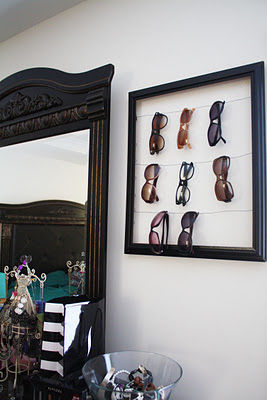 Glasses organization diy