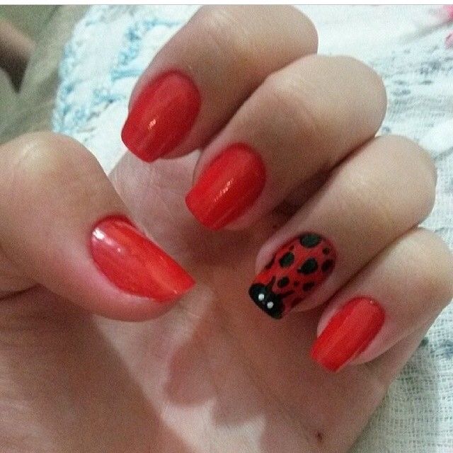 Ladybug nails Ladybug nails