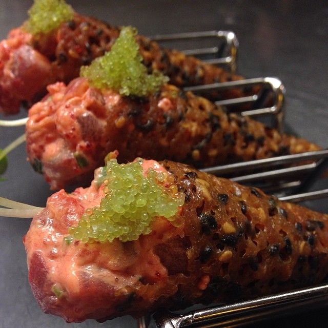 Spicy tuna cones