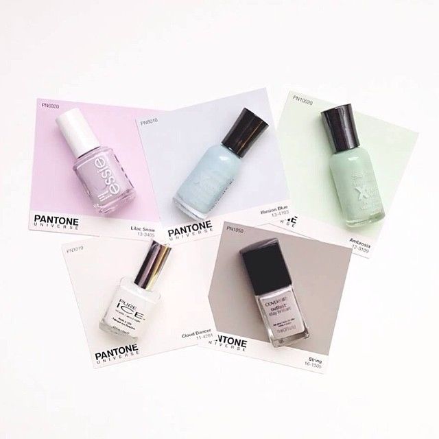 Pantone pastel nail polish