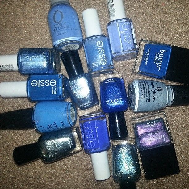 Blue nail polishes Blue nail polishes