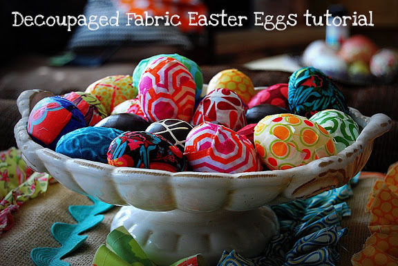 Decoupaged fabric easter eggs tutorial Decoupaged fabric easter eggs tutorial