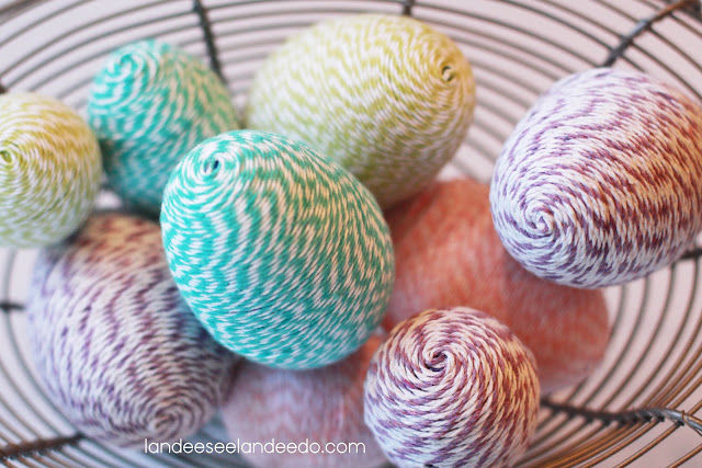 Twine easter eggs